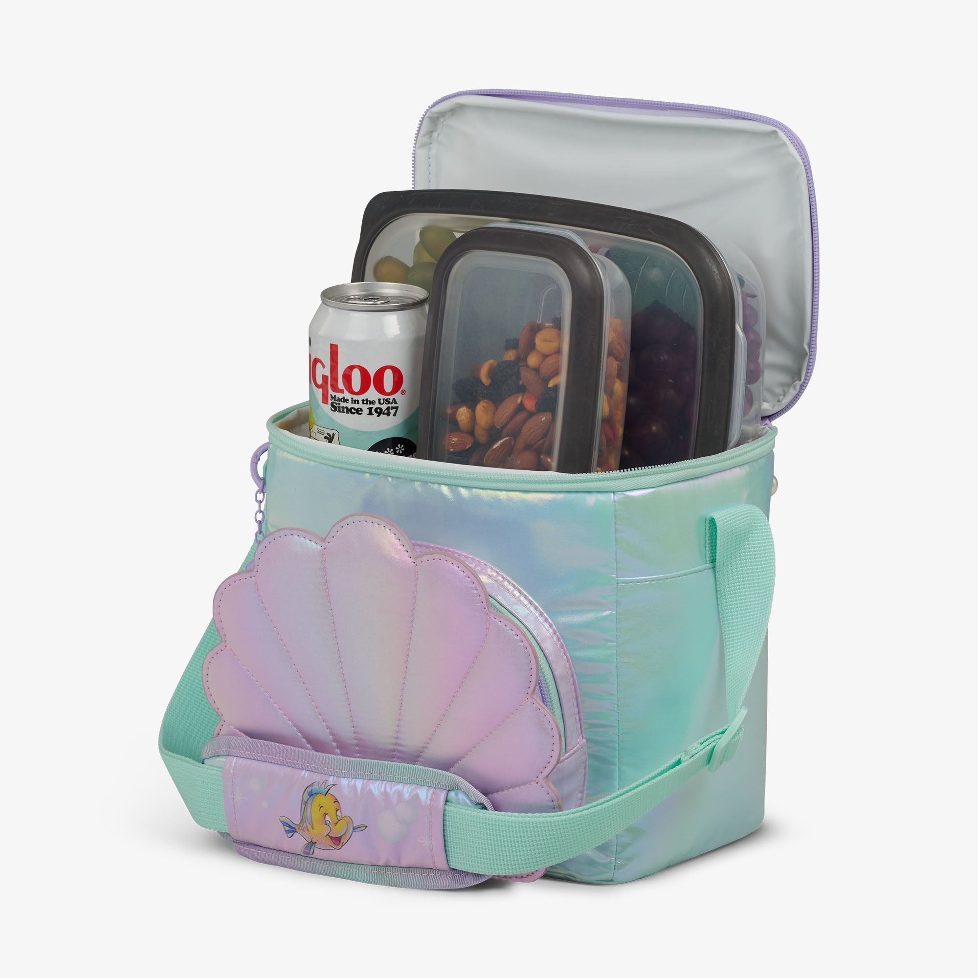Disney The Little Mermaid Seashell Square Lunch Cooler Bag